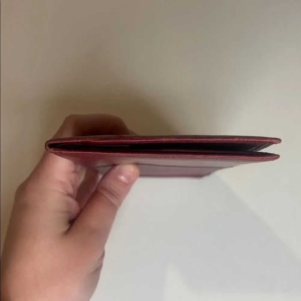 Burberry’s vintage red marroon checkbook wallet